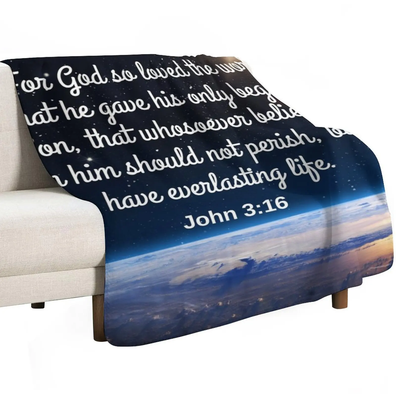 

John 3:16 KJV Throw Blanket Bed covers Nap Kid'S Blankets