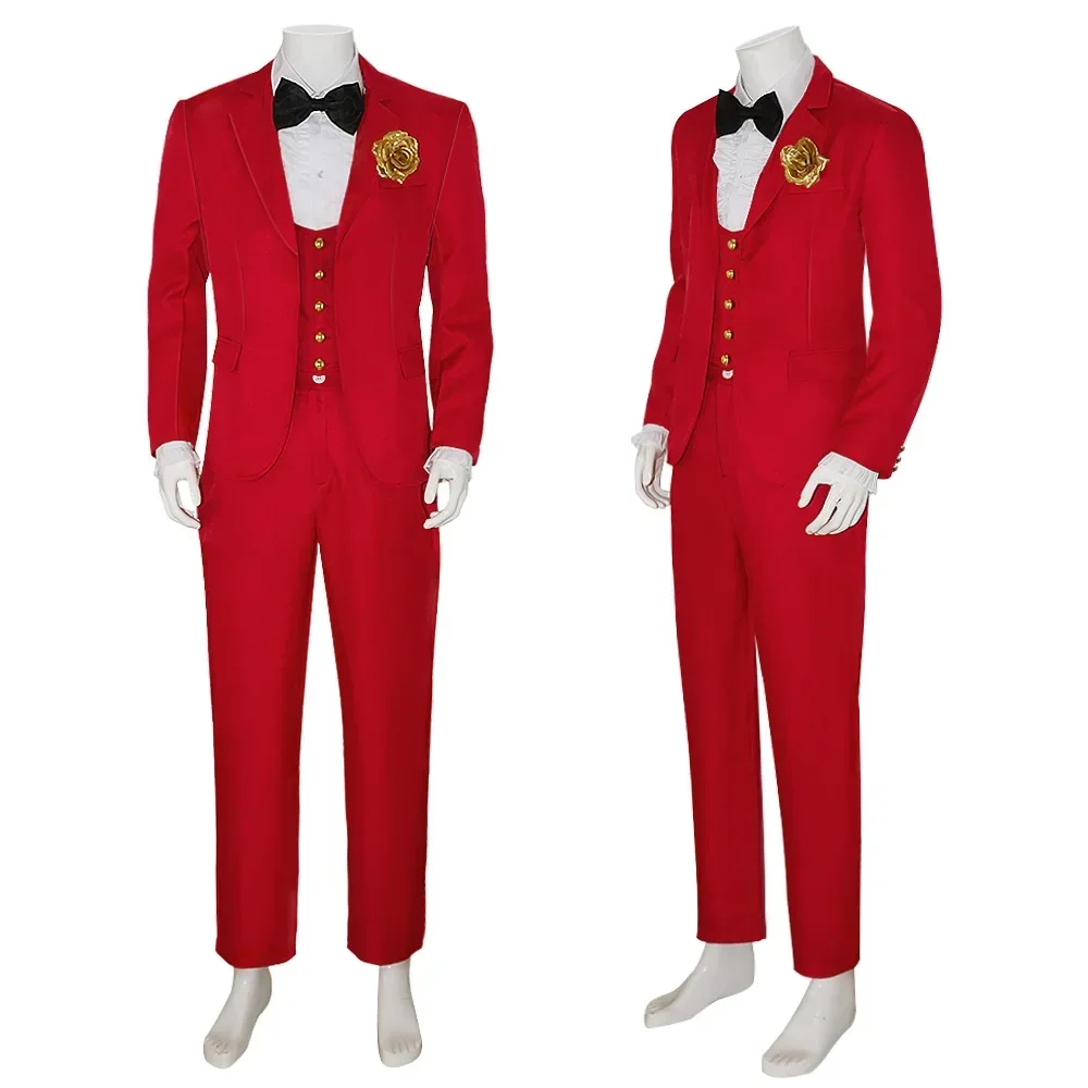 Adult Black White Striped Costume For Men Suit Plus Size Halloween Cosplay Costume