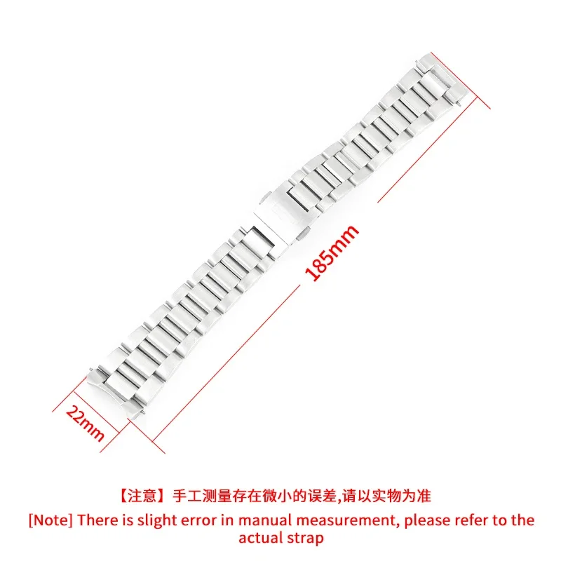 Pulseira de aço sólido finamente trabalhada, fivela dobrável para tag heuer carrera heritage monaco, à prova d'água, confortável, 22mm