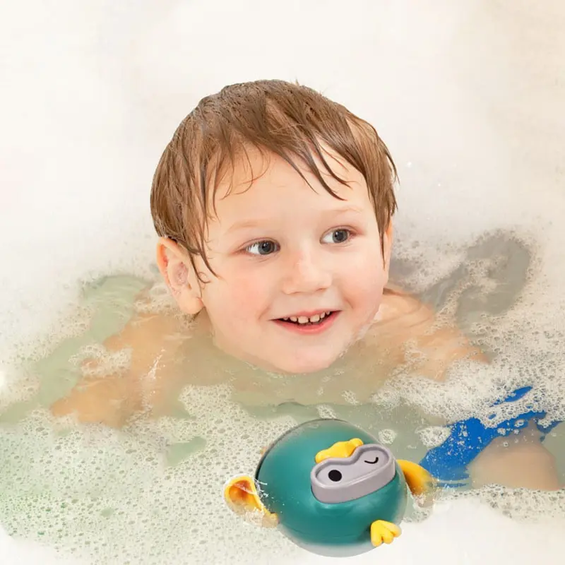 1Pcs Kid Bath Wash Pull Line Little Duck Baby Summer Bathroom Swimming Winding Toy