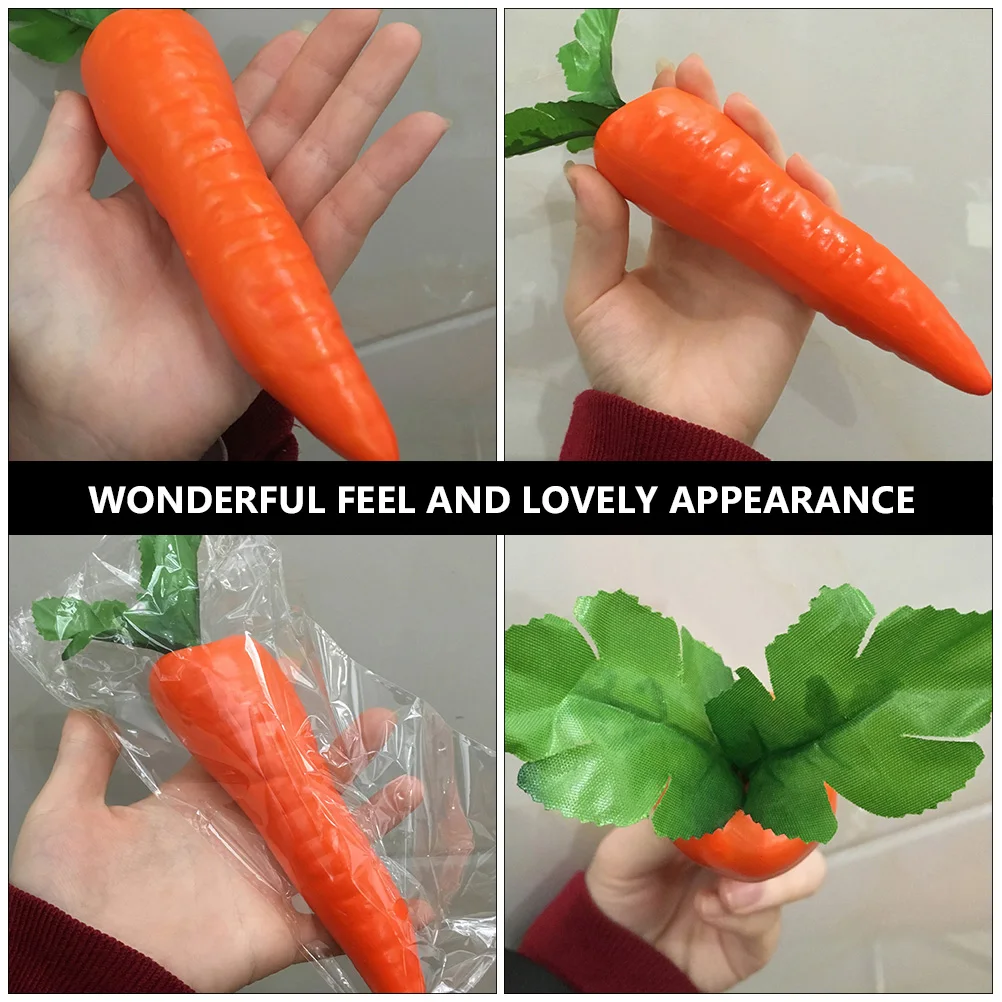 4pcs Simulation Carrot Ornament Artificial Vegetable Props Carrot Props Fake Carrot Model For Party Festival Easter Photo Prop