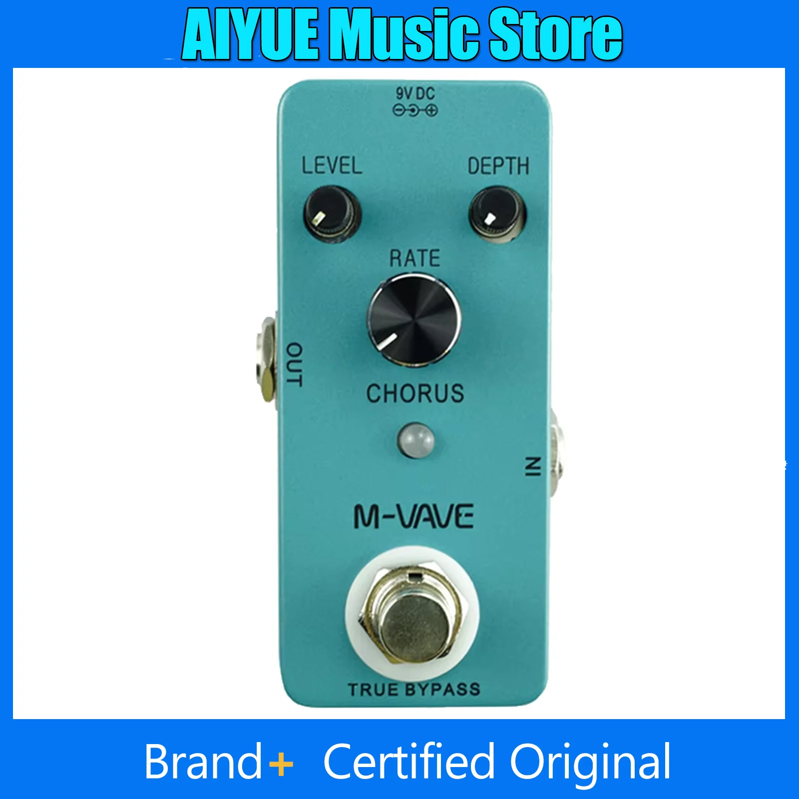 

M-VAVE CHORUS Choral Guitar с одним эффектом, устройство Rue Bypass, цельнометаллический корпус, глубина хора/объем/регулировка скорости, детали гитары