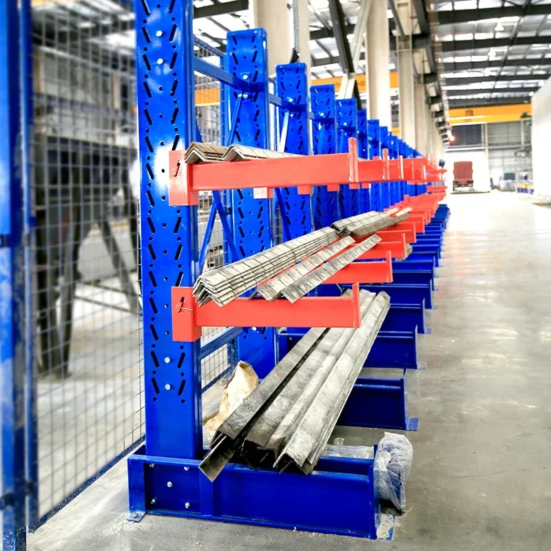 Scaffali metallici per l'industria pesante Scaffali per magazzino in ferro Sicurezza per rack a sbalzo affidabile