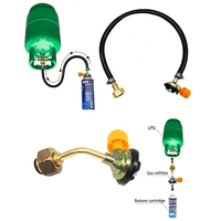 Valve Braided Hose Gas Refill Adapter Rubber Gas Refill Pipe Tube Cylinder Convertor Filling Tank Coupler Accessories Leakproof