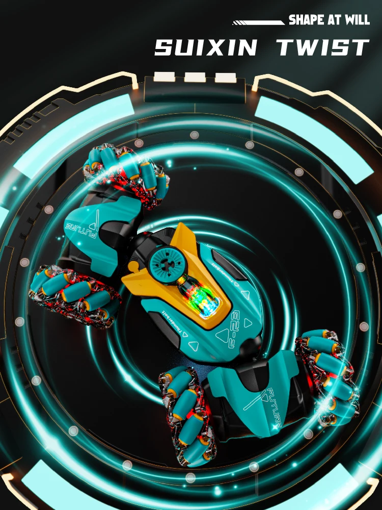 LEDライト付きRCカー リモコンカー 腕振りで操作可能 360度回転 °   回転クライミングカー ドリフト 電子 大人 子供のおもちゃ ギフト