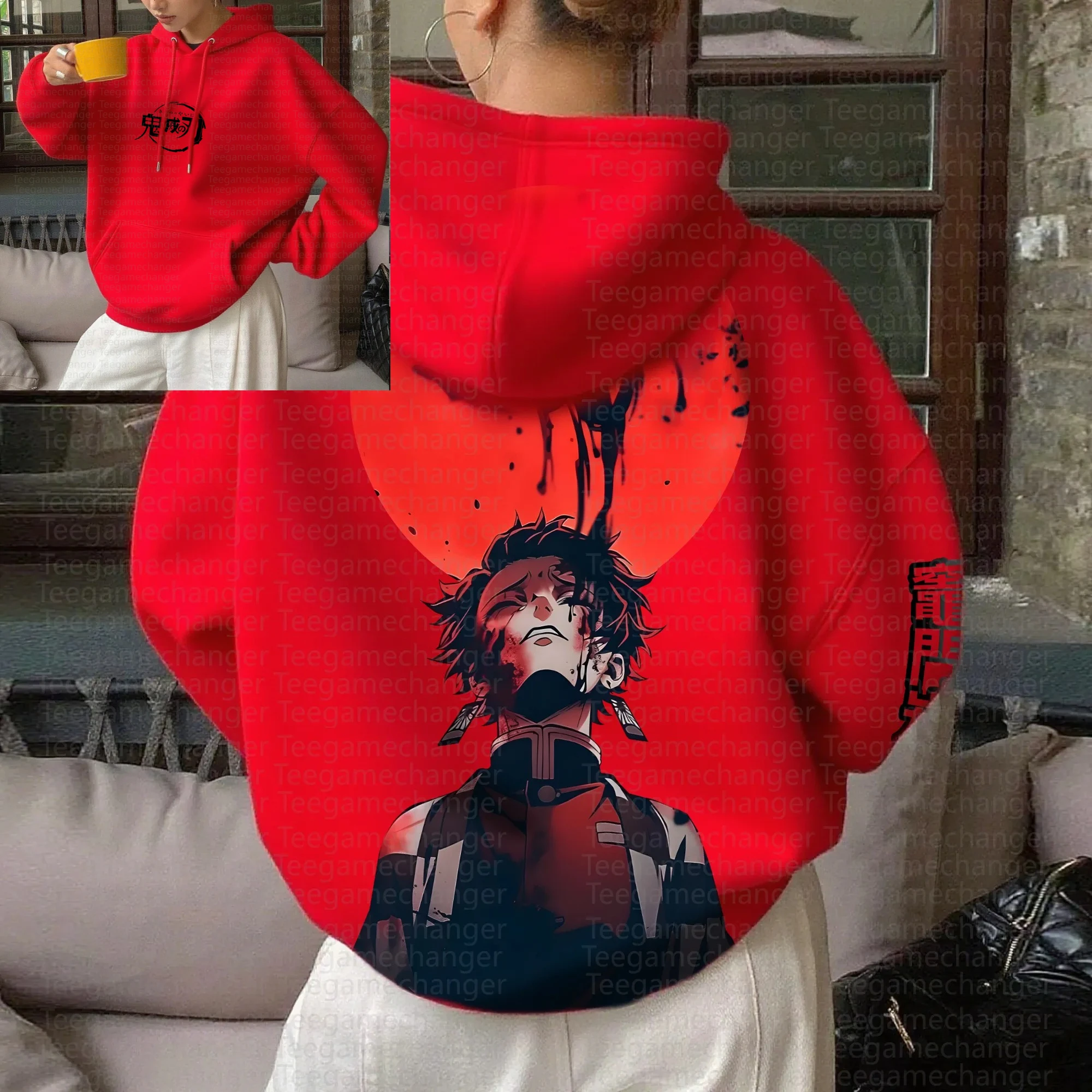 

Demon Slayer Kimetsu No Yaiba Tanjiro Kamado Graphic Hoodie Men Women 2025 Spring Autumn Anime Streetwear Casual Sweatshirt