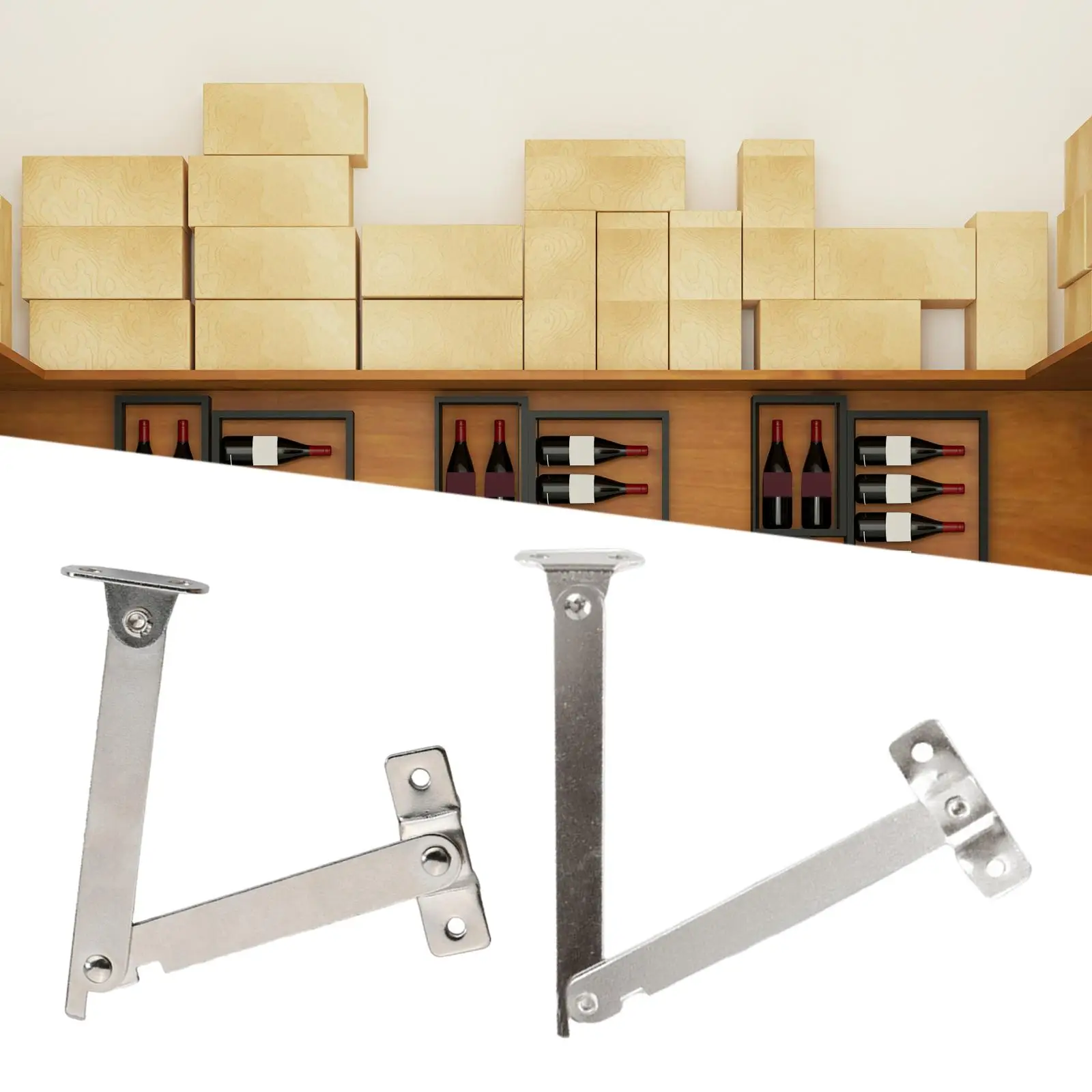 2Pcs Lid Support Hinges Lid Flap Stay System for Gift Box Jewelry Case Chest