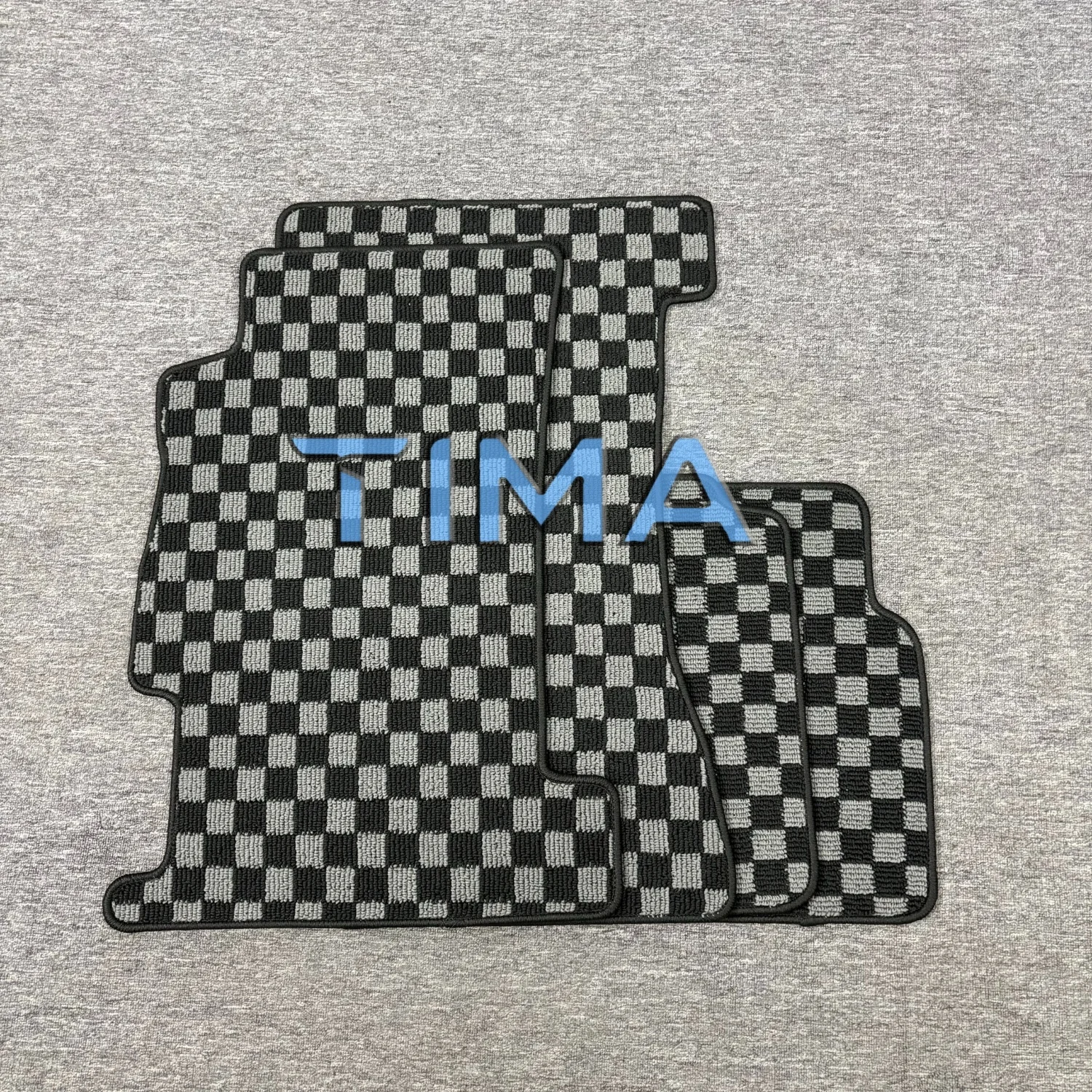 High Quality FRONT and REAR Checkered Carpet Floor Mats For 1991-1996, Honda 5th Generation Accord left Hand Driveor
