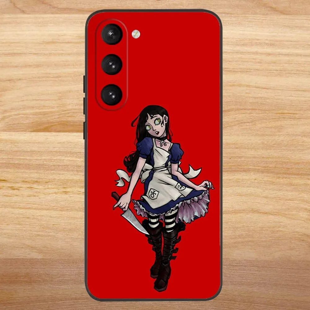 Game A-Alice Madness R-Returns Phone Case for SamsungS24,S23,S22,S21,S20 Ultra Pro S10,S30Plus,20 Ultra Black Cover