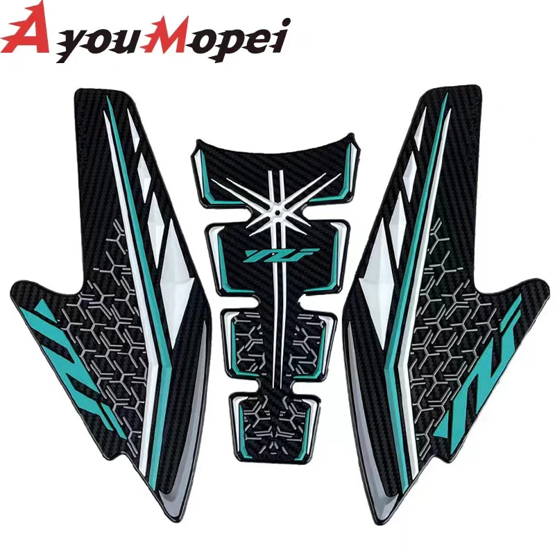 3M Motorcycle Tank Pad Sticker Fuel Gas Cover Protection Frosted Decal For YAMAHA YZF R3 YZF-R3 2019-2024