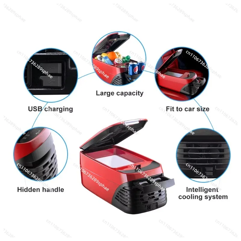 Center Console Armrest Car Fridge, 8L Compressor Cooler & Warmer, Mini Vehicle Console Refrigerator