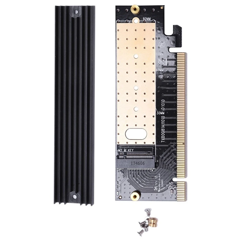 4X M.2 Nvme Ssd Adapter M2 To Pcie 3.0 X16 Controller Card M Key Interface Support Pci Express 3.0 X4 2230-2280 Size