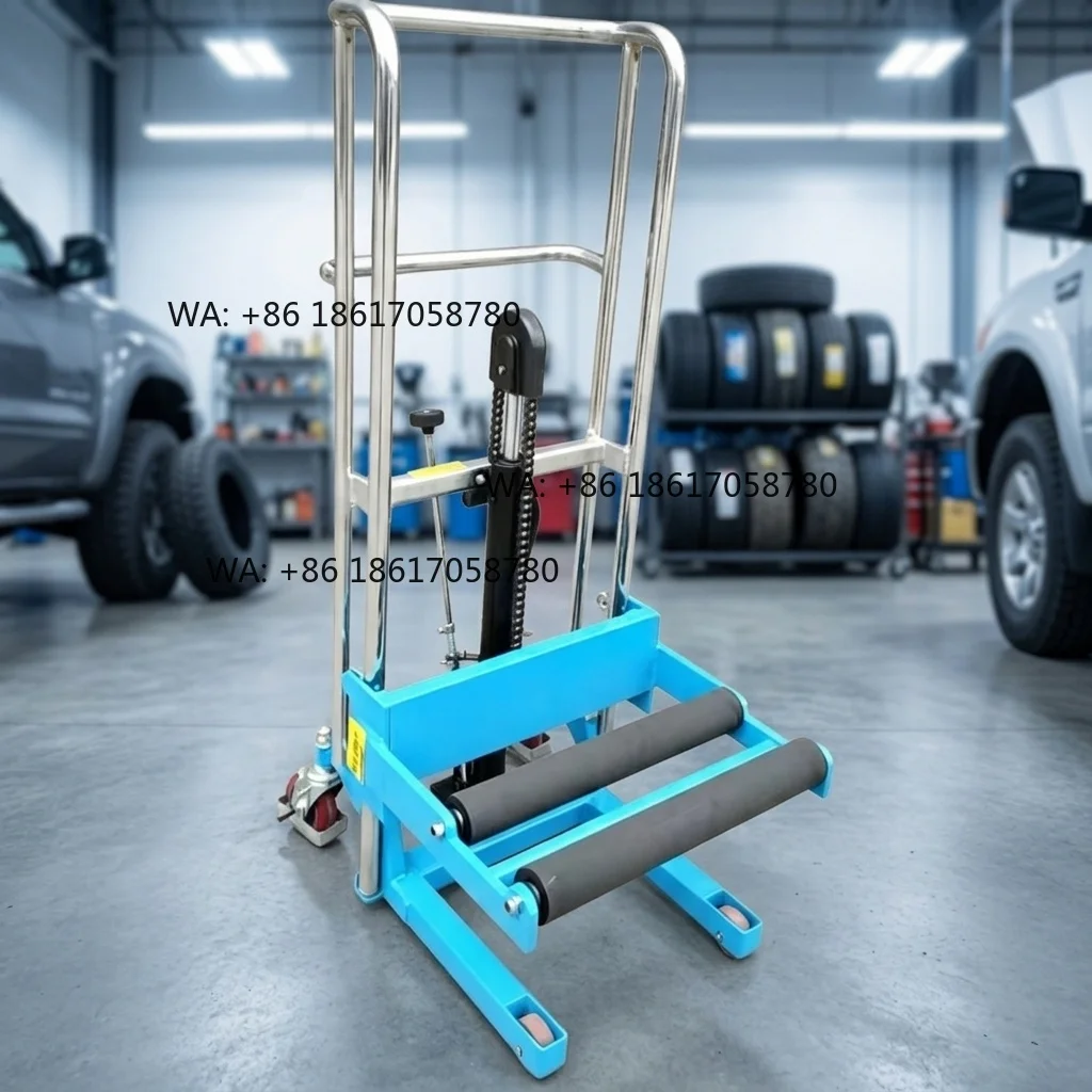 Manual Lightweight Roll Lift Stacker, Printing Cylinder Loading Work Positioner, Hand Film Roll Handling Forklift