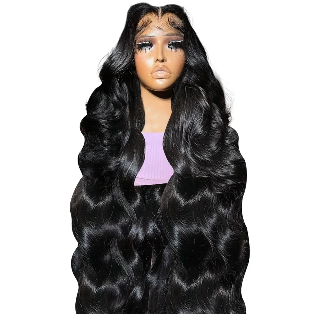 30 36Inch 13x4 13x6 Body Wave Transparent Lace Front Human Hair Wigs 180 Density Brazilian 6X4 5X5 HD Lace Pre Cut Glueless Wig