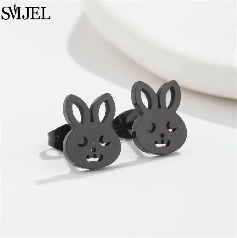 Golden Stainless Steel Mini Stud Earrings Leaf Star Tortoise Safety Pin Cartilage Ear Piercing Jewelry Cute Bowknot Mouse Studs