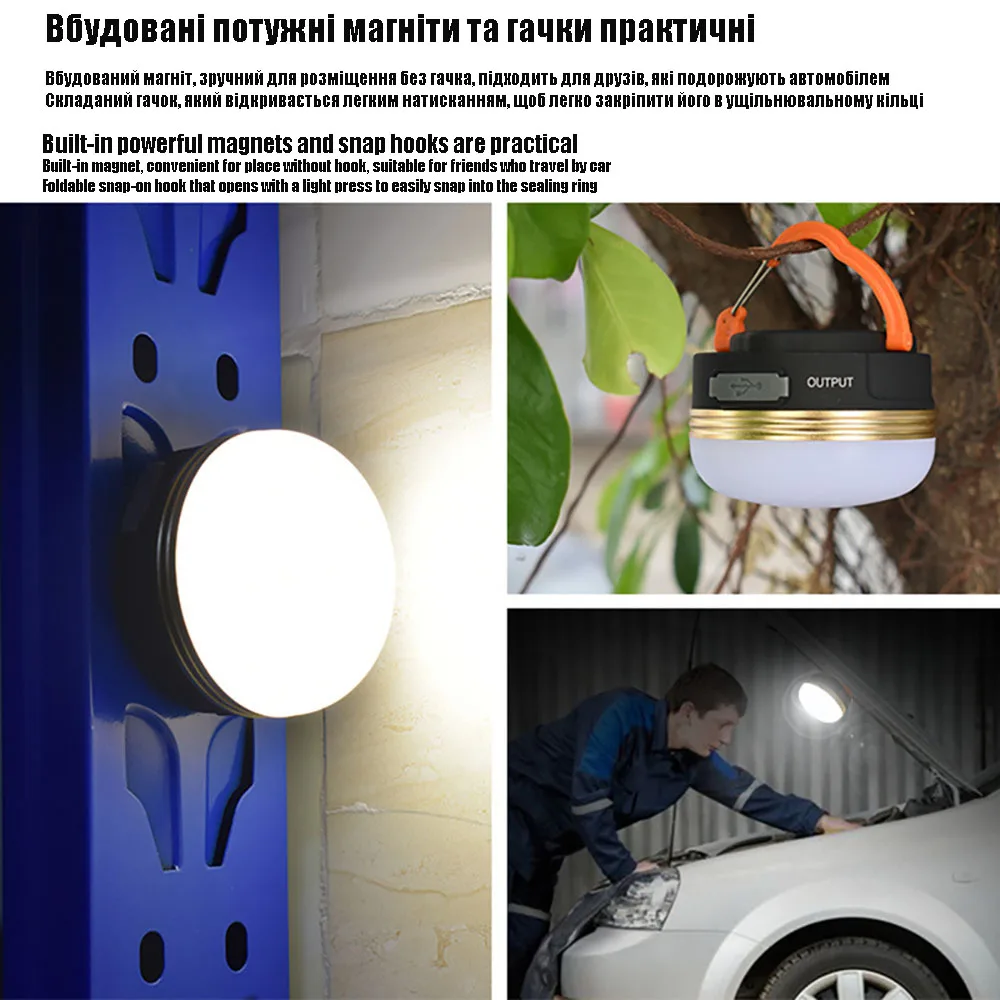 Lampka przenośna wysokiej mocy akumulatorowa lampa Led lampa długotrwała akumulator moc latarnia Camping namiot oświetlenie awaryjne