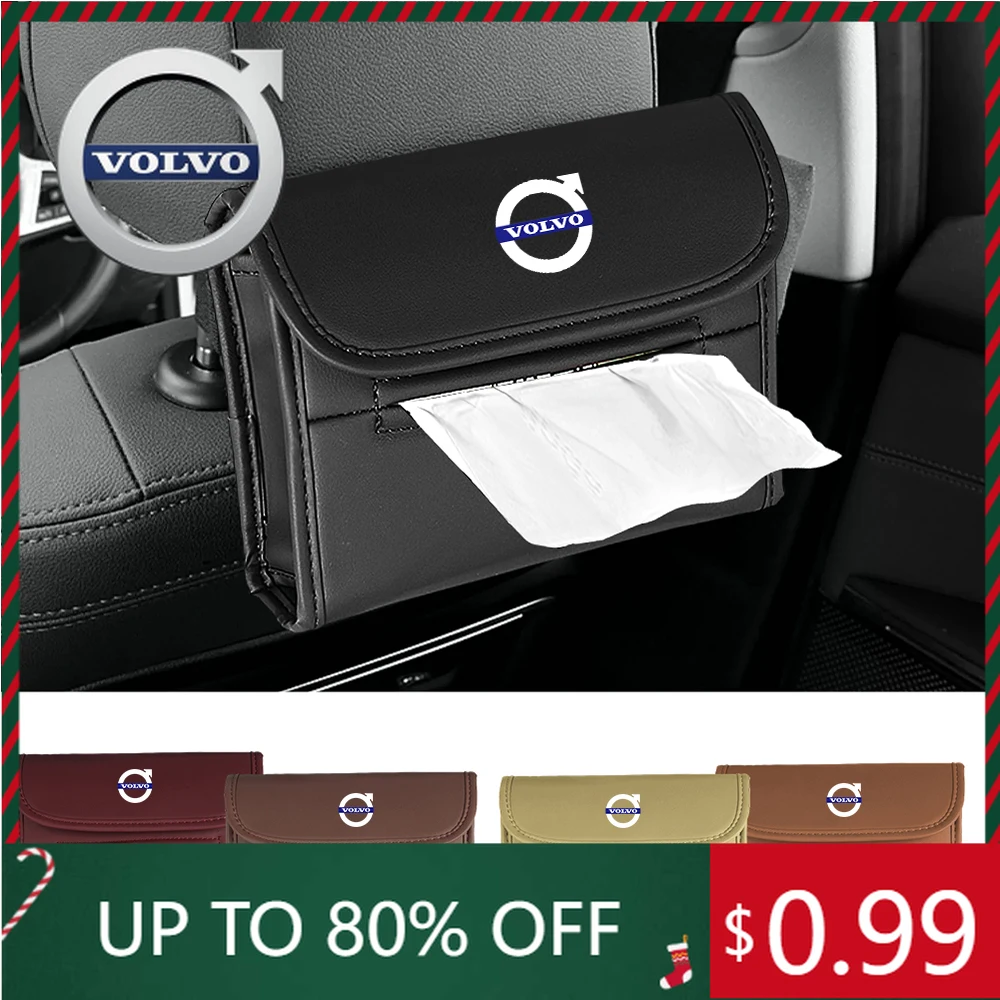 

Эмблемы, автомобильный Стайлинг, коробка для салфеток, кожаный держатель для салфеток, сумка для хранения бумаги для Volvo Xc60 Xc90 V40 V60 S60 V50 V90 S80 C40 XC40 V70