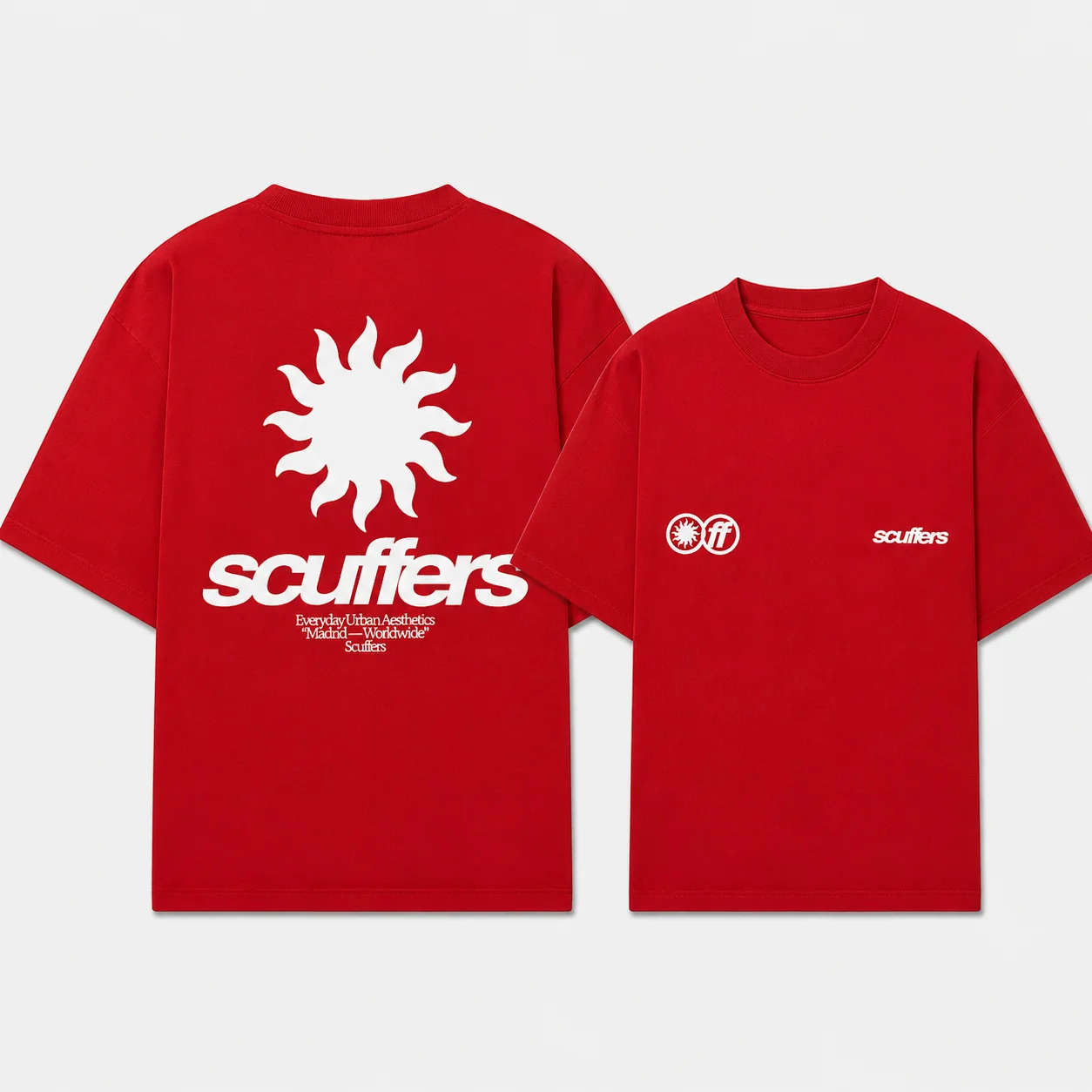 Spanisches Niche-Streetwear-T-Shirt mit Sonnen-Logo, doppelseitig bedruckt, Unisex, locker geschnitten, Oversized, Harajuku-Streetwear, Baumwolle, Sommer-Grafik-T-Shirt – Detail 17