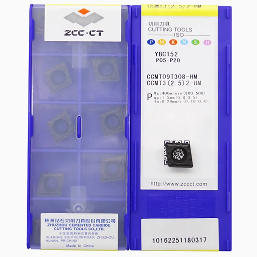

CCMT09T304-HM YBC152/CCMT09T308-HM YBC152/CCMT09T304-HM CCMT09T308-HM YBC351 YBC151 YBC152 ZCC.CT CNC carbide inserts 10pcs/box