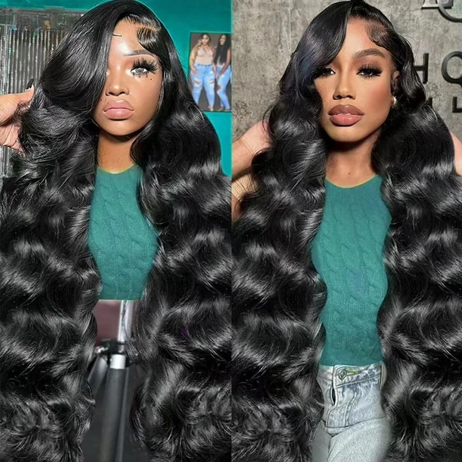 Perruque Lace Front Wig Body Wave brésilienne Remy naturelle, 13x4 13x6, pre-plucked, transparente, pour femmes africaines