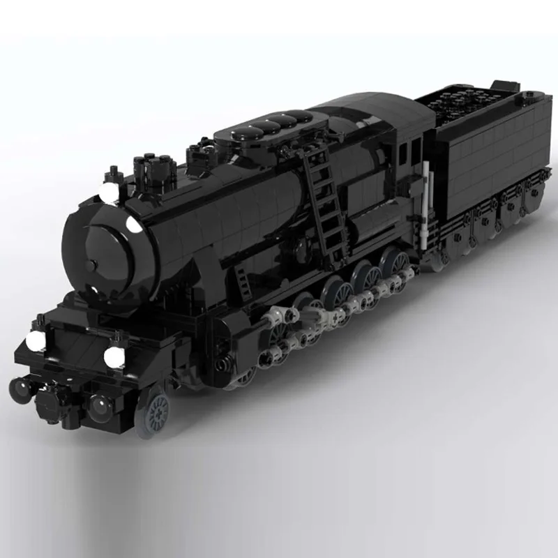 City Car Model MOC Building Bricks BR59 Medium Steam Locomotive Modular Technology Children Holiday Gifts Assemble Toys Suit