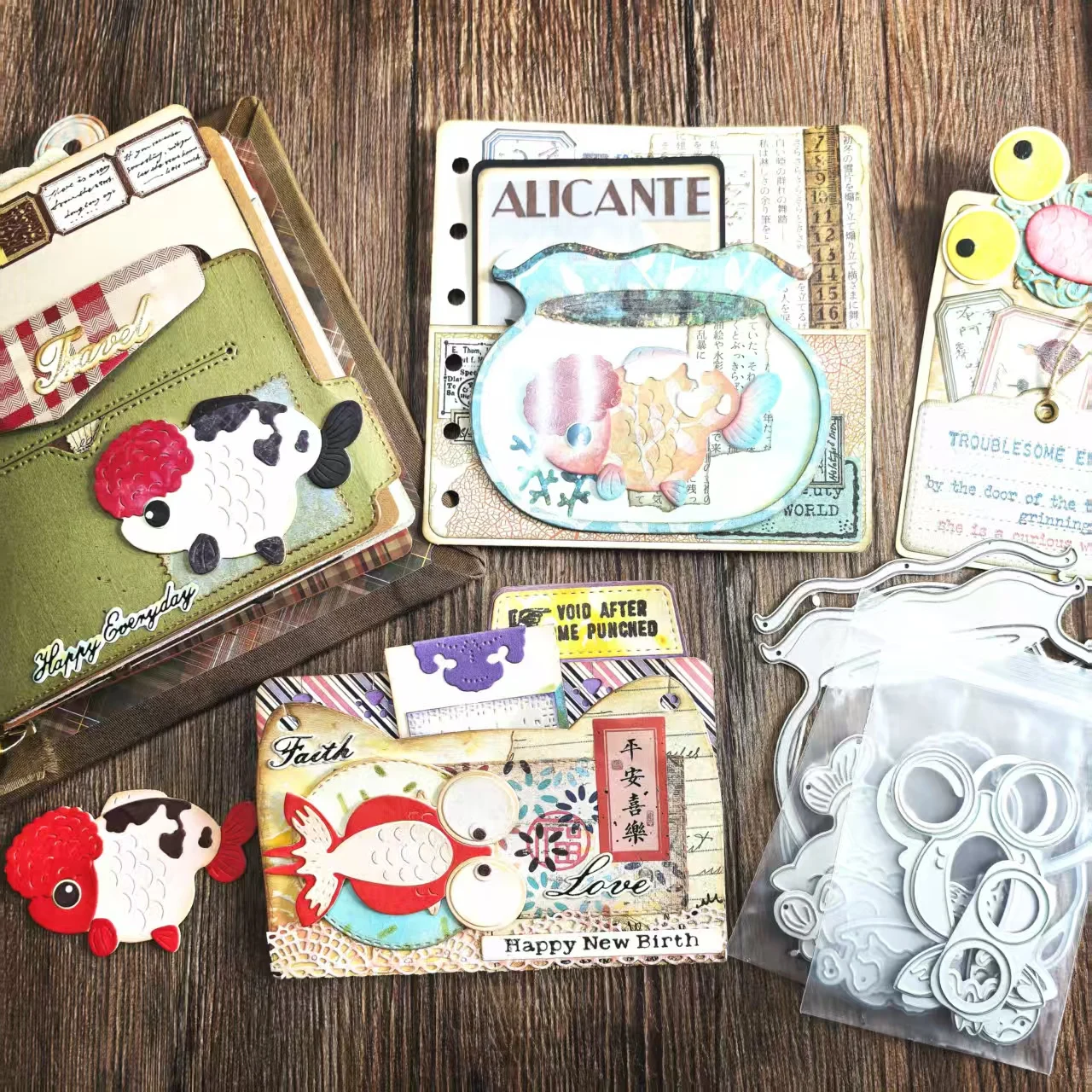 

【GOGOCRAFT】JM048 Goldenfish & Fish Tank--Cutting Dies for JunkJournal Scrapbooking PaperDIY Original Designs