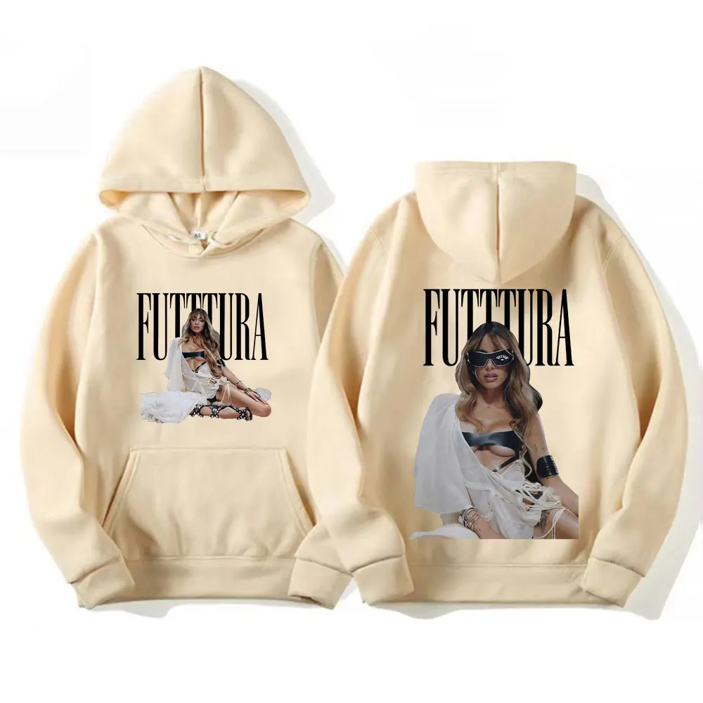 ألبوم Tini Stoessel Futura جولة هوديس موضة الهيب هوب خمر بلوزات الرجال النساء Bodywarmer دافئ عادية مقنع الشارع الشهير #1