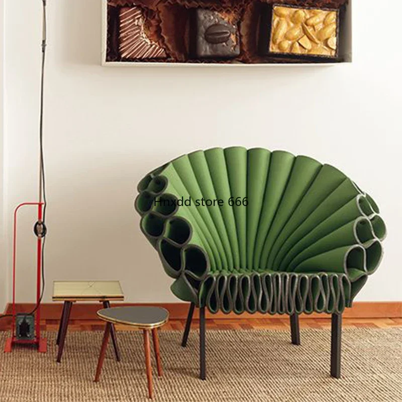 Nordic luxury creative special-shaped peacock screen chair