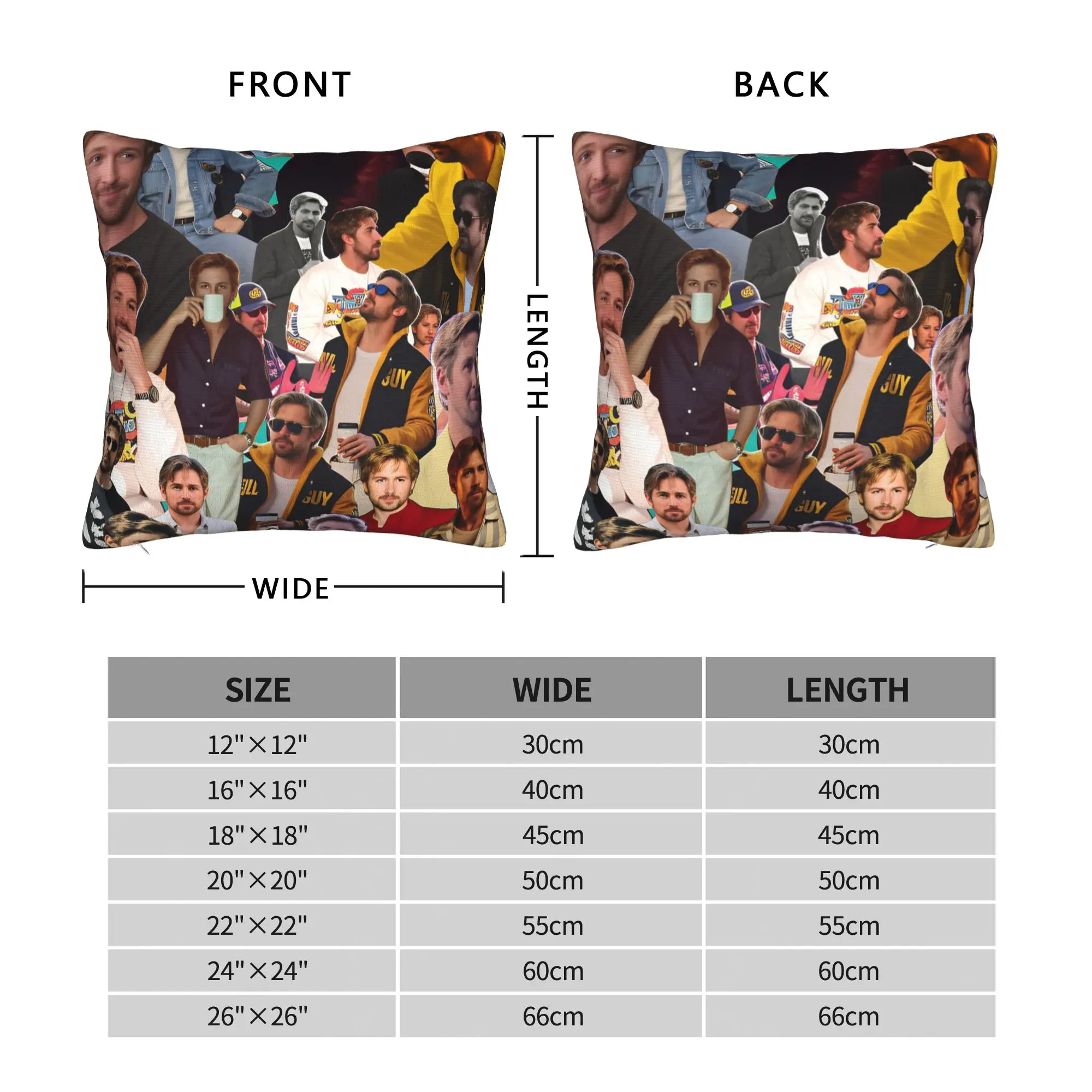 Ryan Gosling Collage Pillow Case  Soft Pillow Cover For Living Room Chair Cute Funny Cushion Cover