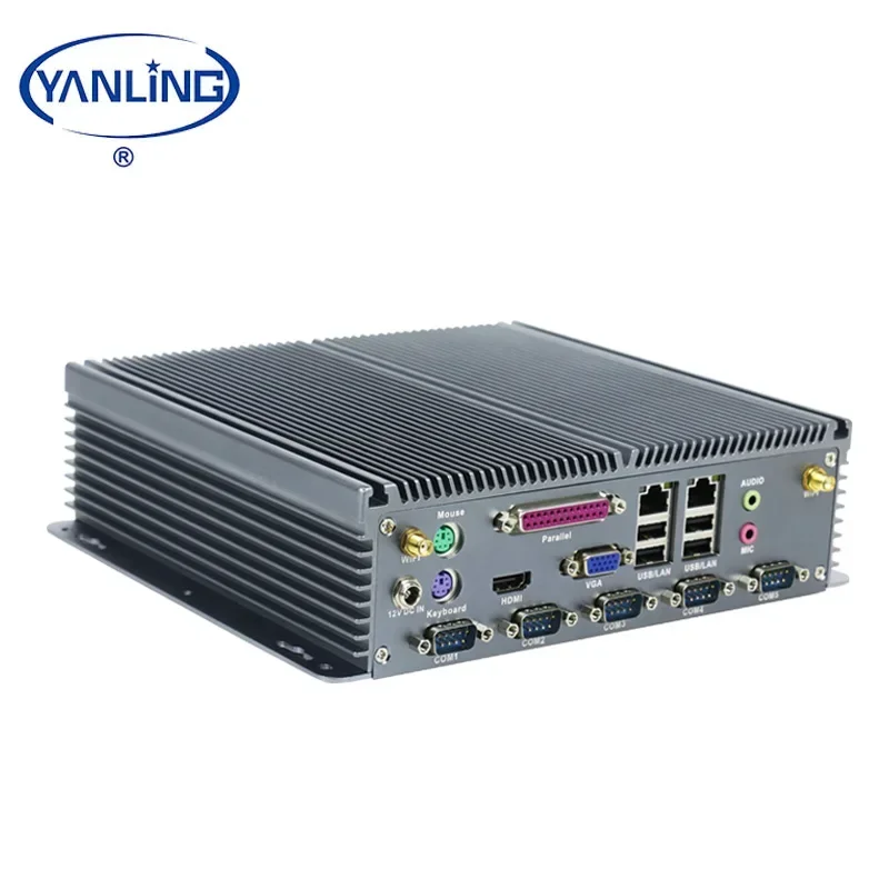 2025 Stock J1900 Quad Core Fanless Embedded Mini ITX Motherboard Industrial PC with RS485 and LPT Support