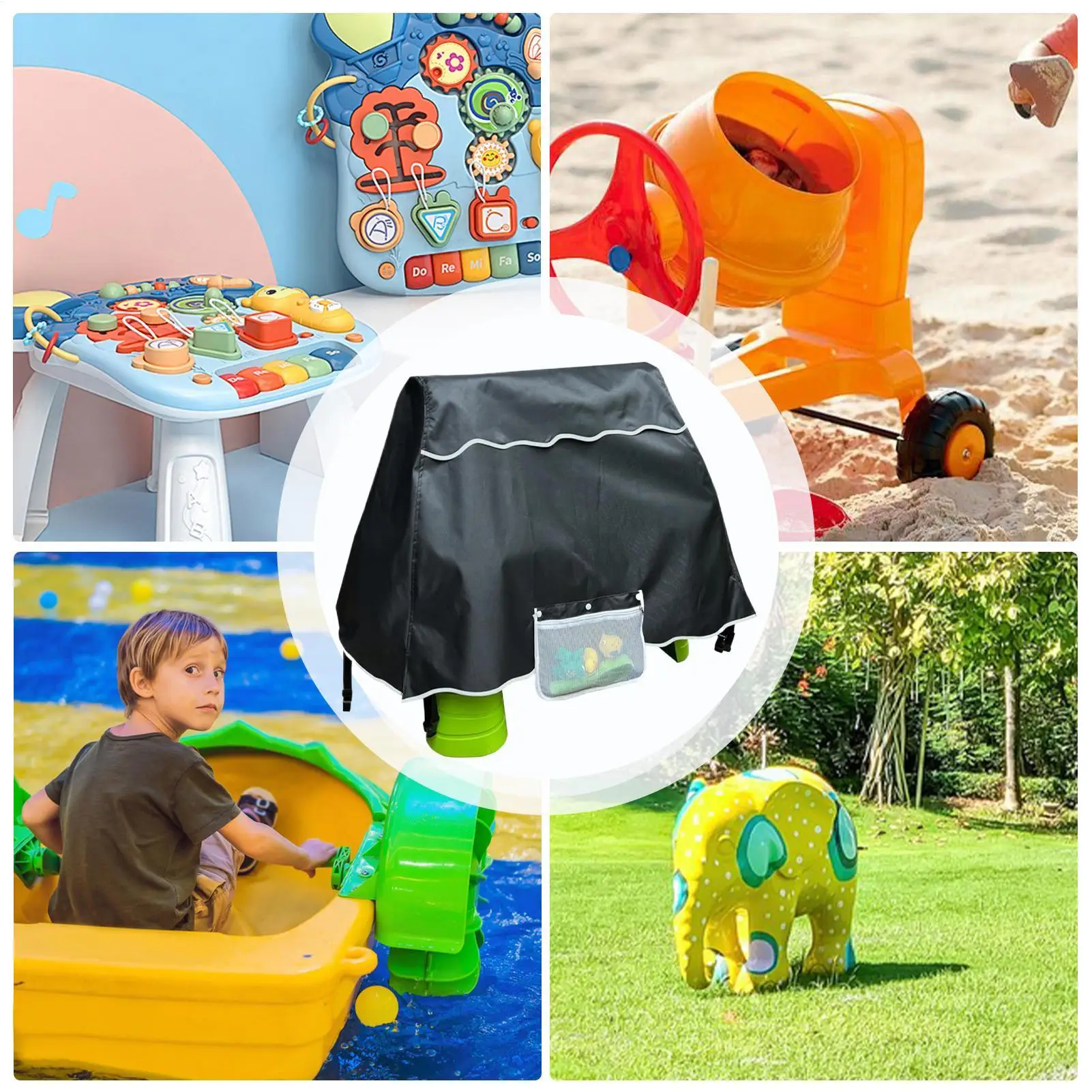 

Чехол для уличных игрушек, портативный, пыле- и водонепроницаемый, аксессуары для водного стола, для детей 1-3 лет, для мальчиков и девочек, для бассейна, двора, улицы и дома