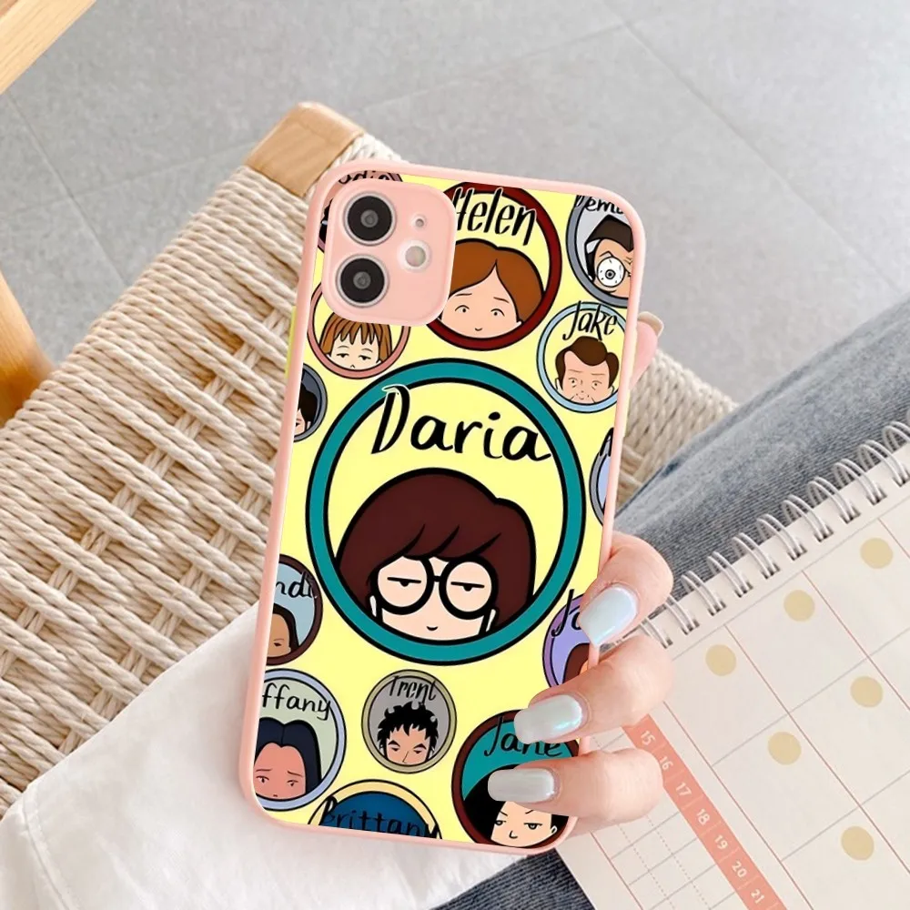 Anime-D-Darias Phone Case for iPhone 14 11 12 13 Mini Pro Max 8 7 Plus X XR XS MAX Translucent Matte Cover