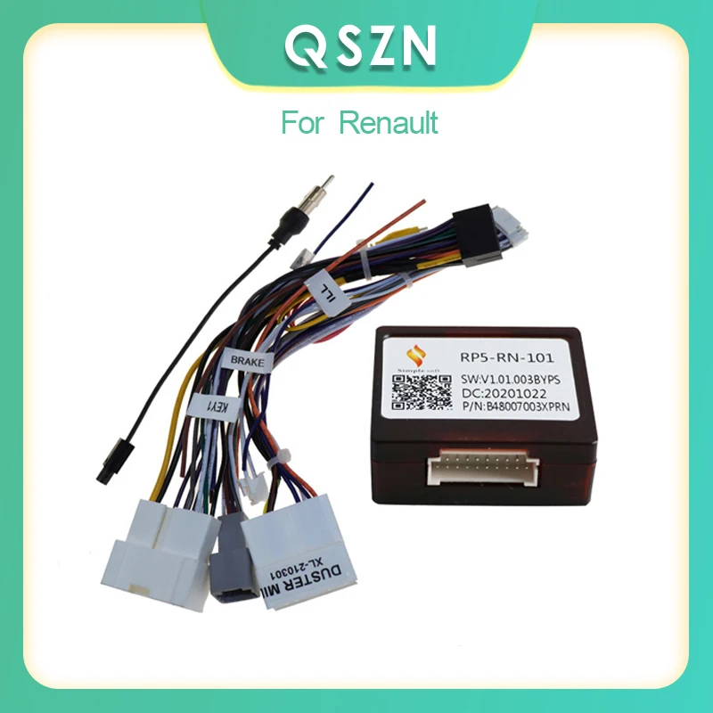 Auto 16 Pin Canbus box Adaptor For Renault Captuer Clio /Express 2021 With Wiring Harness Cable Android Car Radio car accessorie