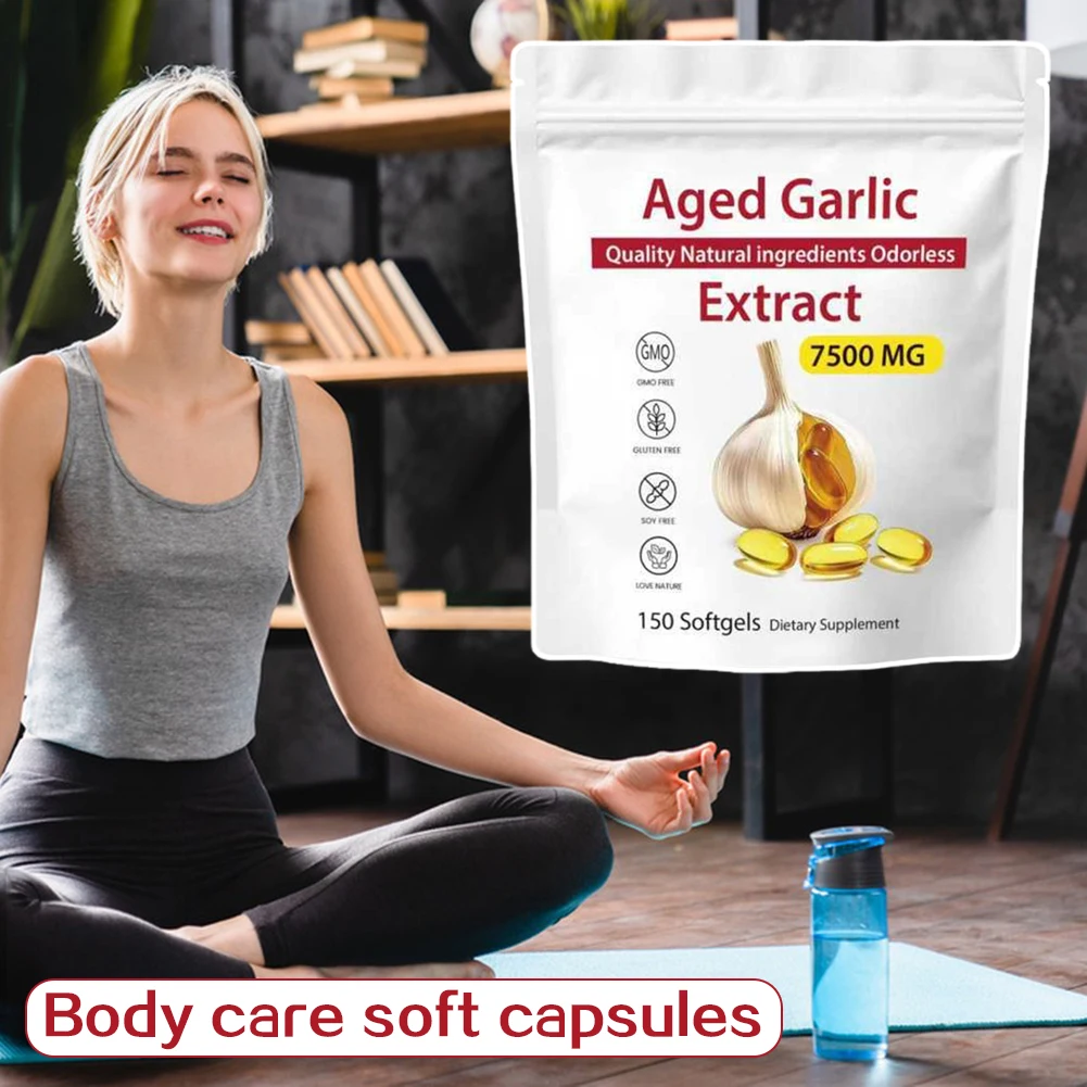 Odorless-aged Garlic Vitamins Capsules Gentle Formulas, Stomach-Friendly. Daily Well-ness