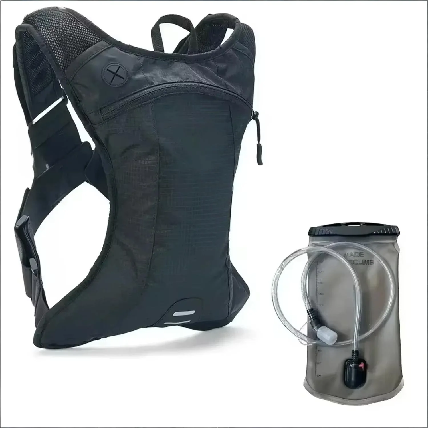 Water Bottle Backpack with Water Bag for Hiking Sports Outdoor Camping Travel Breathable Multi-Compartment Daypack