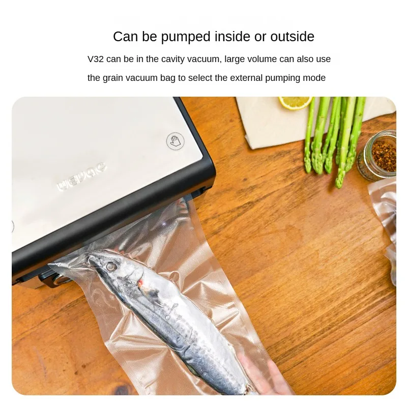 V32 High Efficiency Intelligent Adjustable Bag Size Durable External Pumping Mode Pure Liquid Sauce Vacuum Packaging Machine