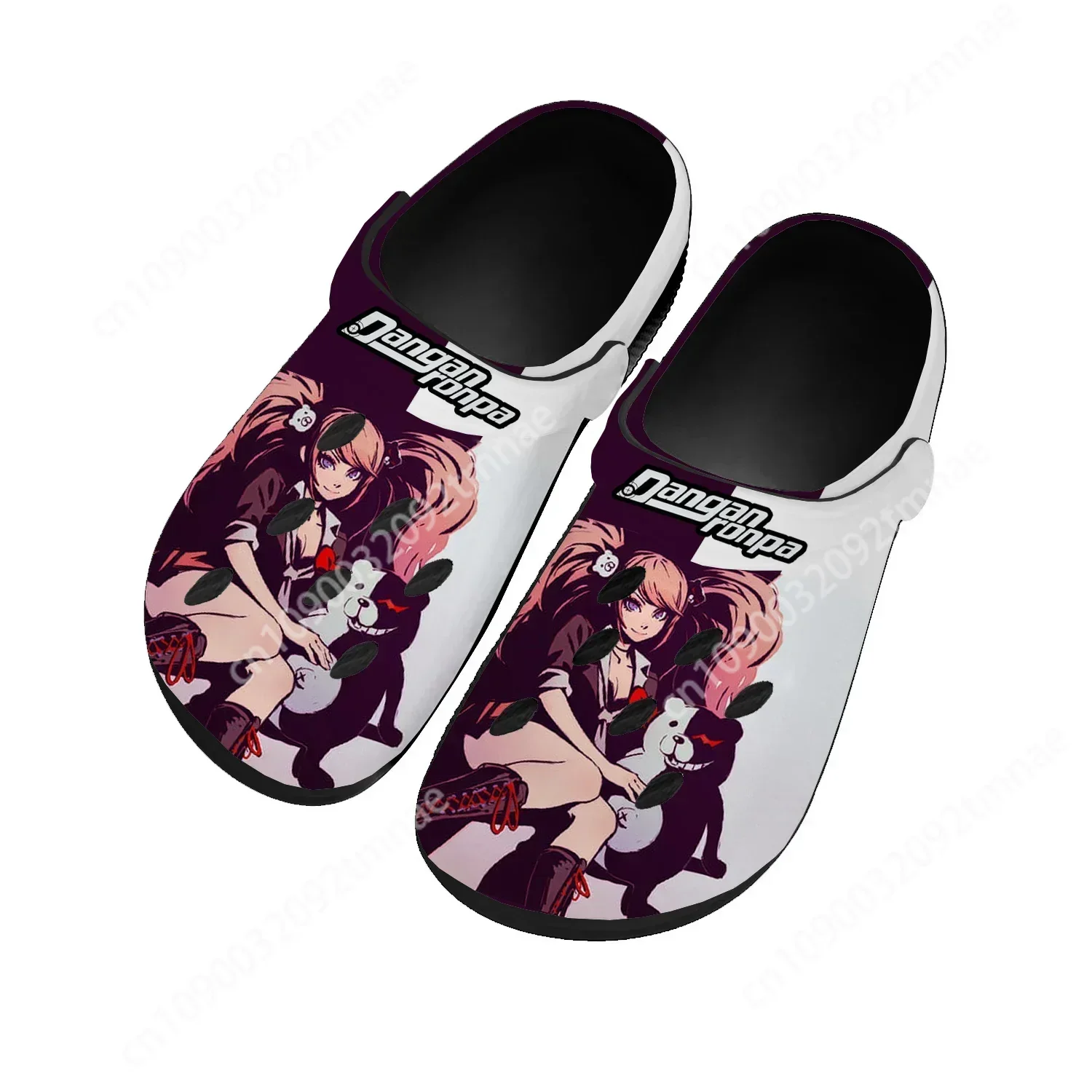 Cartoon Game Human Danganronpa Junko Enoshima Clogs Mens Womens Tailor Custom Water Shoes Garden Beach Hole Slippers Sandals