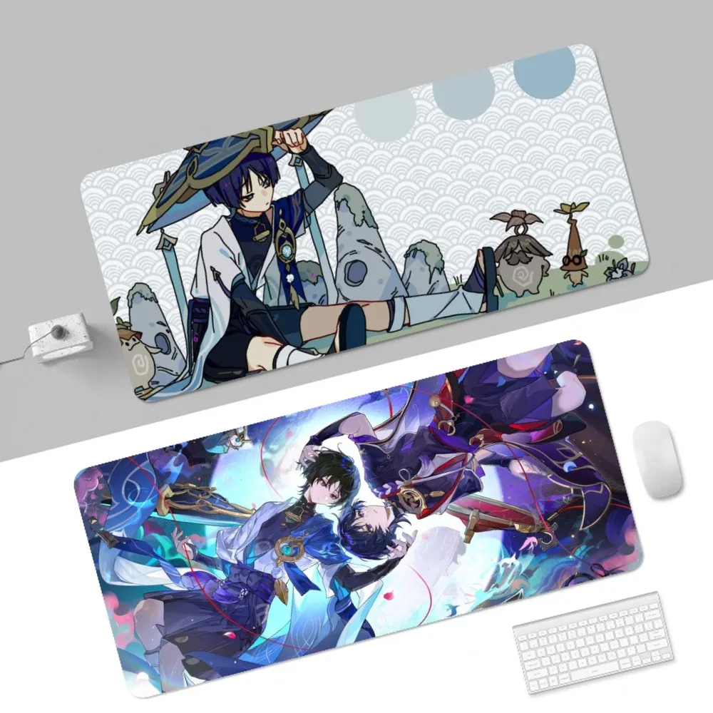 Anime Genshin Impact Wanderer Large XXL Gaming Laptop Computer Desk Mat Mouse Pad Mouse Mat Notbook Mousepad Gamer
