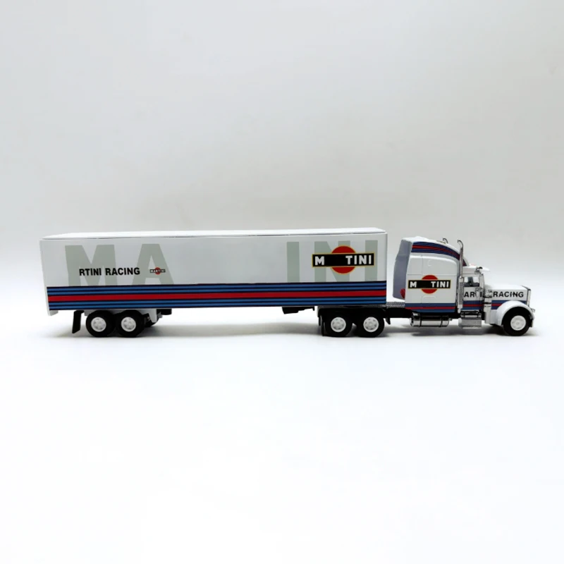 Trabajo fino Diecast escala 1:64 Peterbilt semiautomón aleación simulación ingeniería camión modelo colección decoración regalo espectáculo