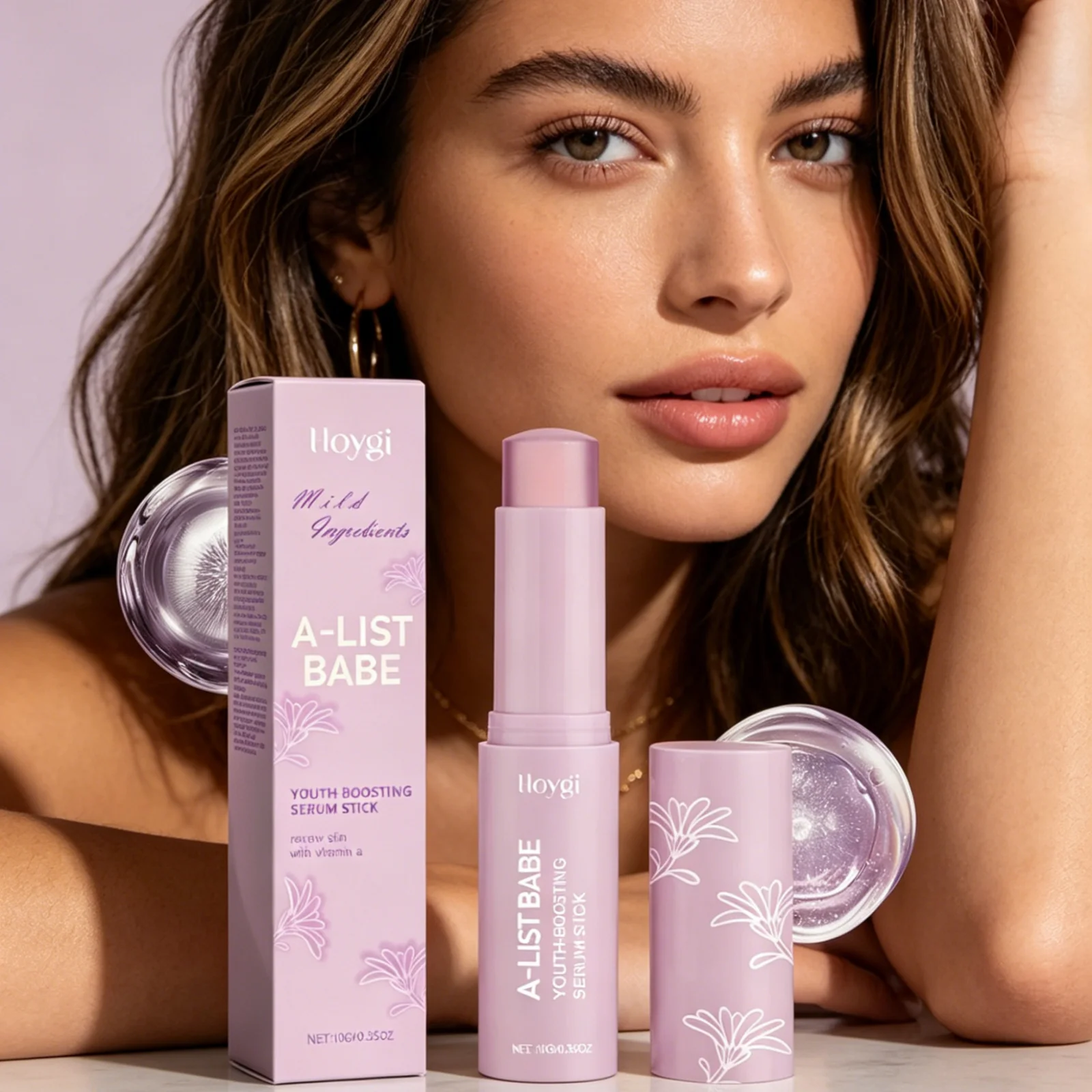 Hoygi Face Serum Stick Youth Boosting Revitalizing Skin Renew Long Lasting Moisturizing Relieve Skin Tightness Solid Serum Stick