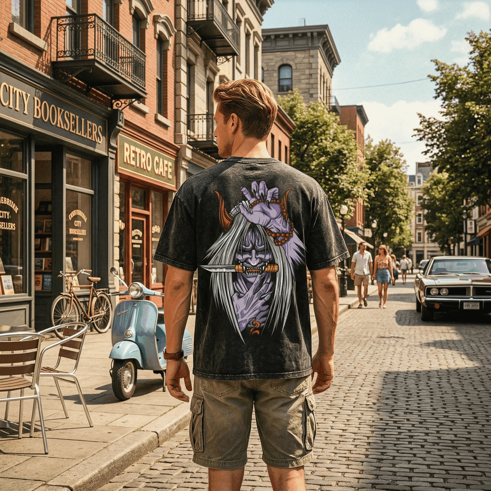 

Винтажная футболка с принтом «Наруто: Шинигами» для мужчин, оверсайз, с изображением Жнеца и Бога Смерти, в стиле Харадзюку, уличная одежда, хлопковый топ