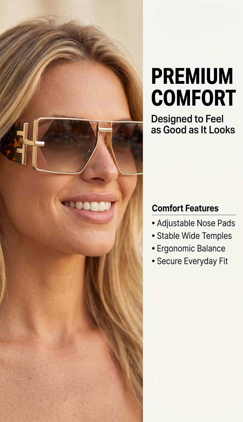 Steampunk Rechteckige Sonnenbrille für Damen und Herren 2026 Luxuriöser Hohler Metallrahmen Sonnenbrillen Vintage Punk Sechseckige Brillen UV400 Schutz – Detail 6