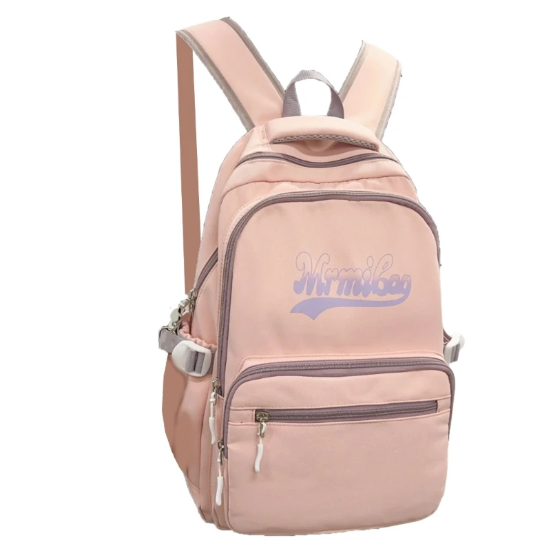 Aesthetic Nylon Backpack Fashion Spacious School Bag Travel Daypack for Student