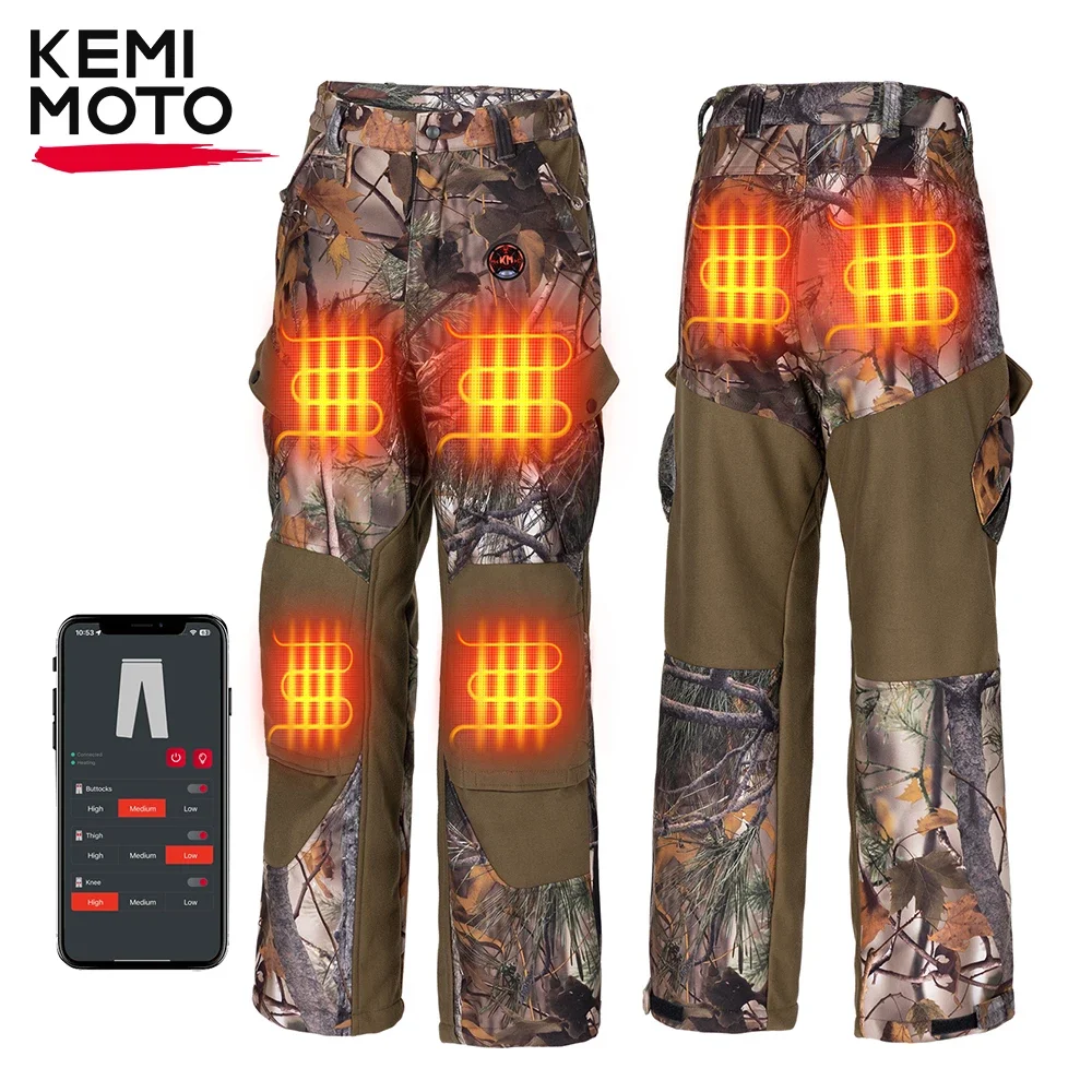 

KEMIMOTO Heated Pants Hunting Trousers Men Winter Warmth 6 Heating Areas 20000mAh Battery Waterproof Outdoor Hunt Equipment