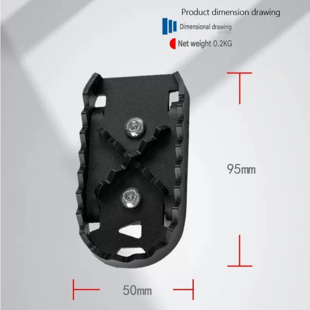 For The R1250/R1200GS/ADV modified with additional high and wide parts has a larger brake pedal with a larger footplate.