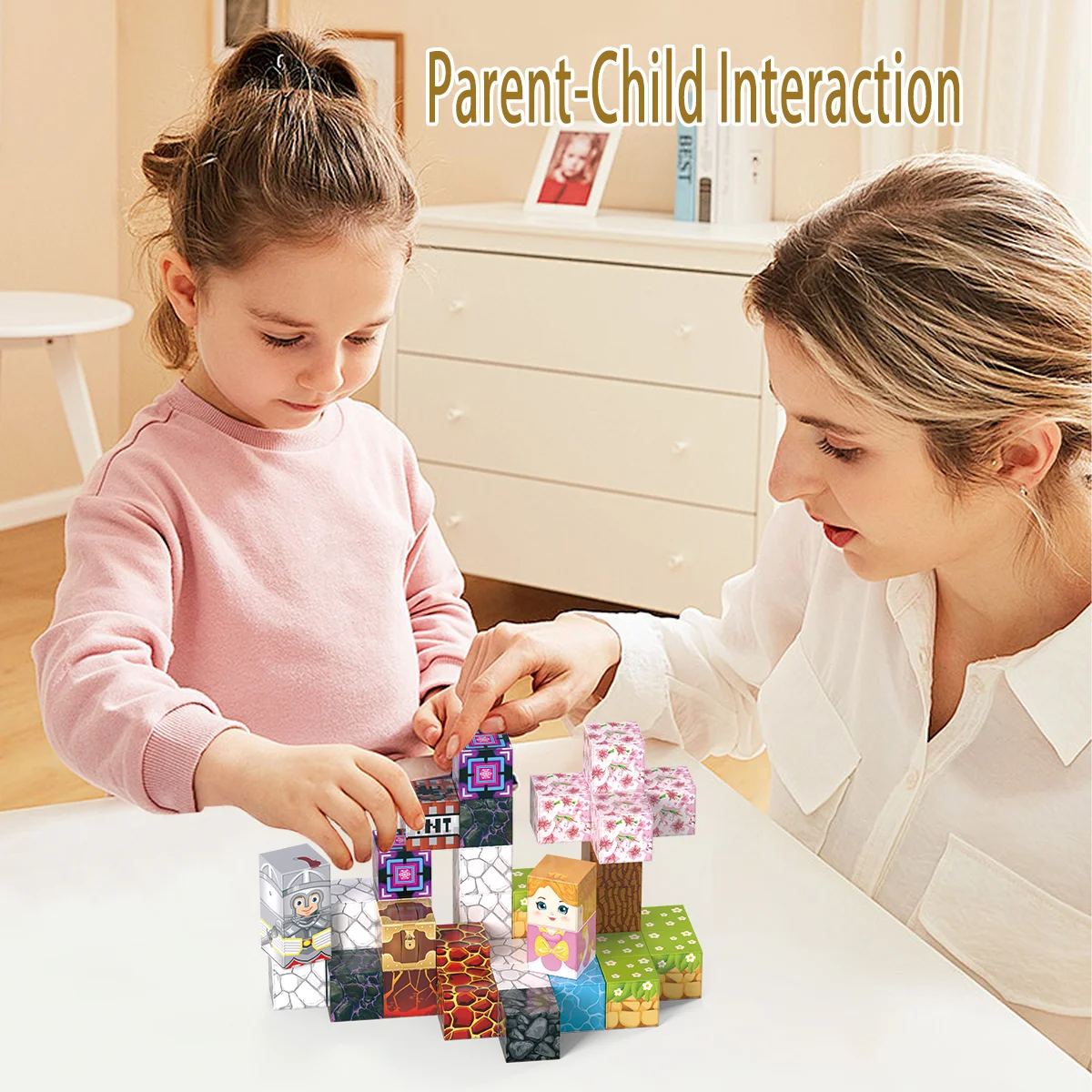 Mini magnetyczne klocki konstrukcyjne, odpowiednie dla dzieci powyżej 3 lat, do zabawy w podróży i redukcji stresu, z przenośnym metalowym pudełkiem.