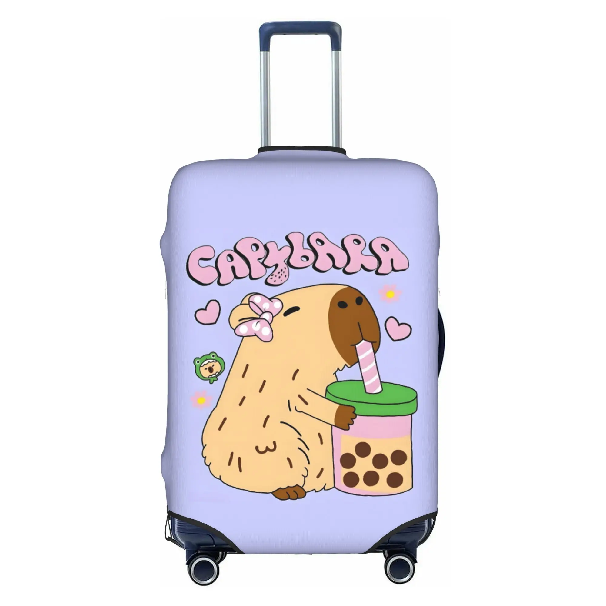 Funny Colourful Creative Capybara Printed  Luggage Cover Elastic  Travel Suitcase Protective Covers Fits 18-32 Inch
