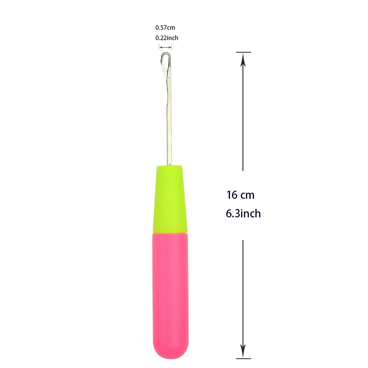 1 Pc 0.57cm/0.38cm Dreadlock Knitting Hook Crochet Hook Plastic Crochet Hook Needle Hair Weaving Crochet Needle