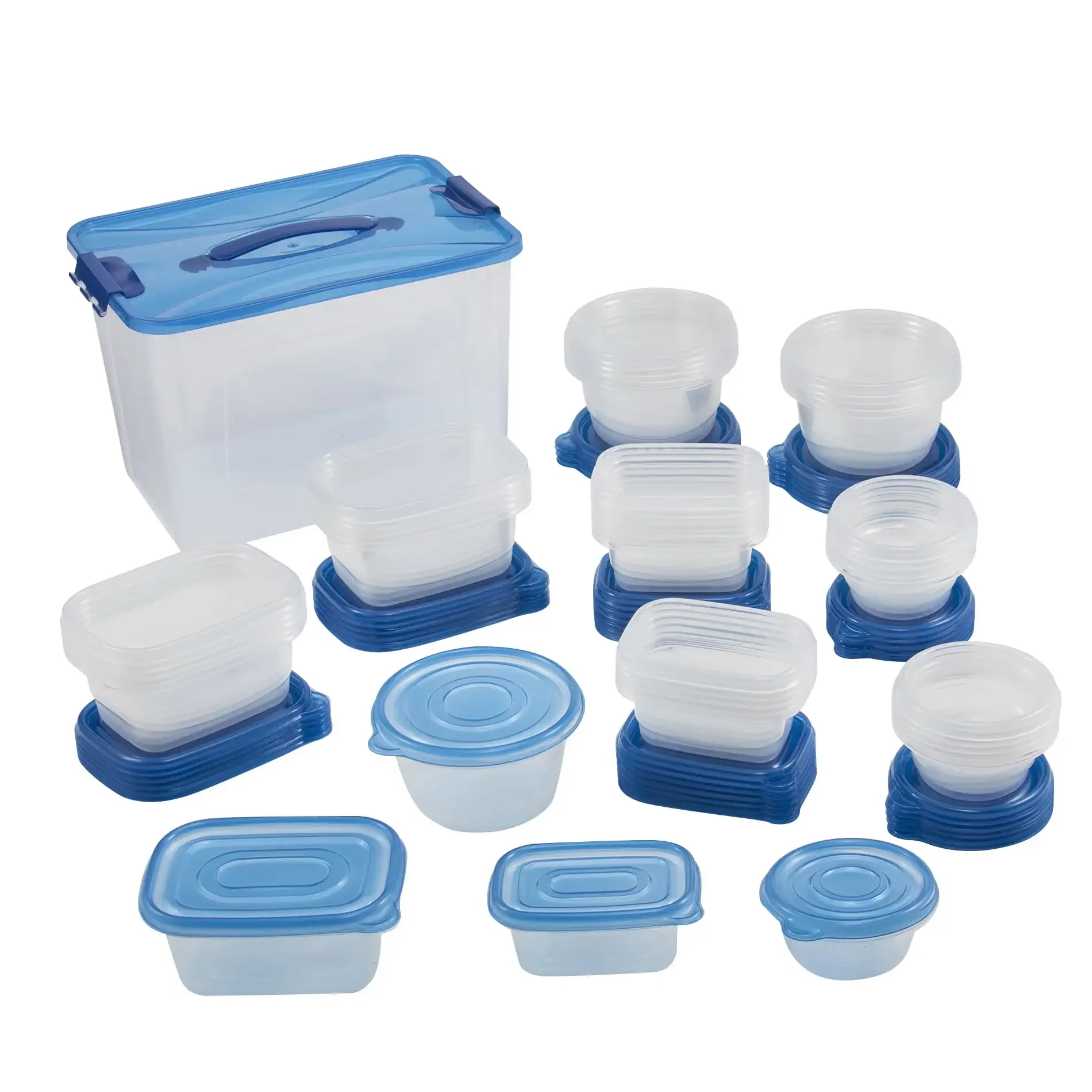 

92 Piece Food Storage Variety Value Set, Blue Lids, kitchen accessories