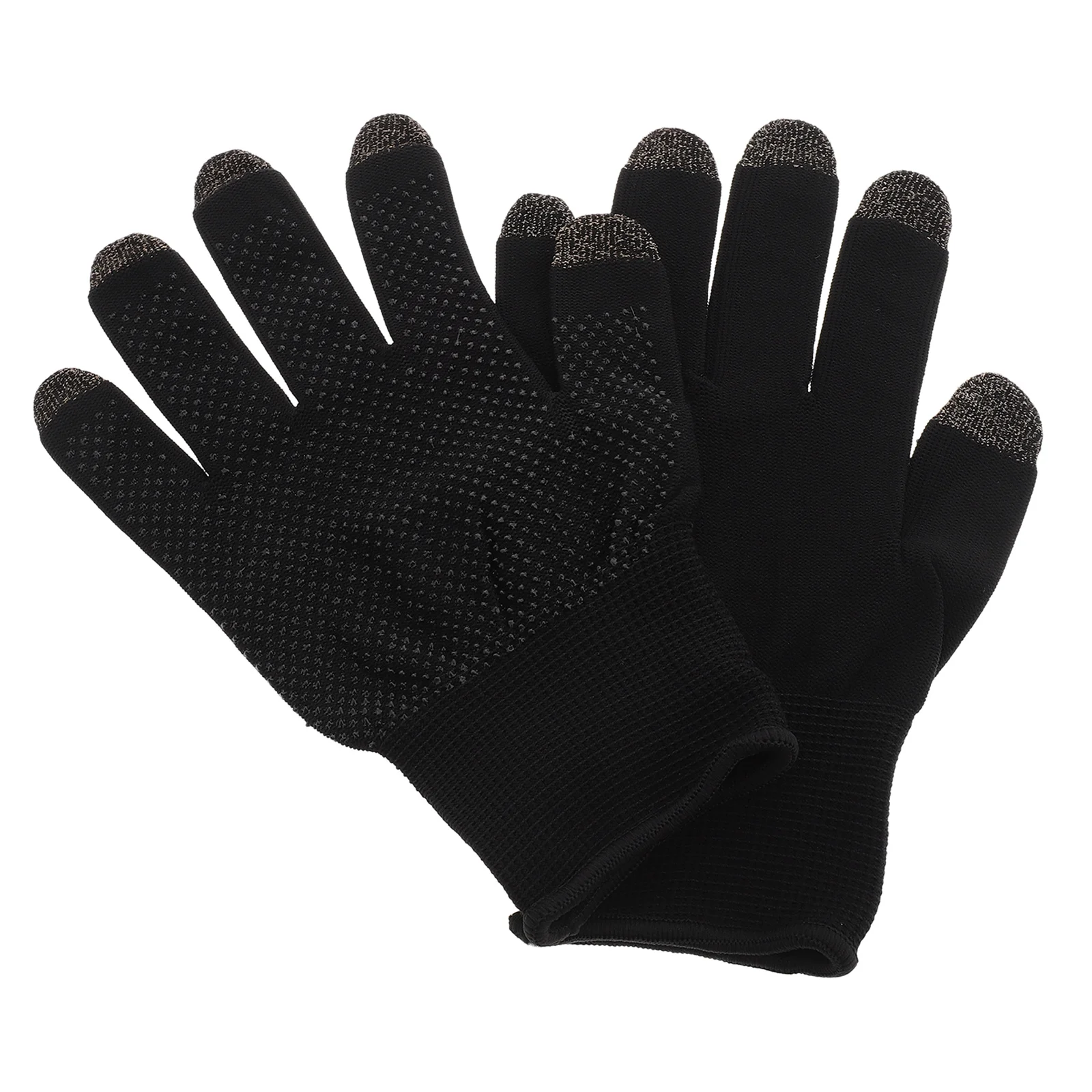 1 par de guantes para juegos transpirables ultrafinos pantalla táctil de dedo plateado para teléfonos móviles tabletas controladores